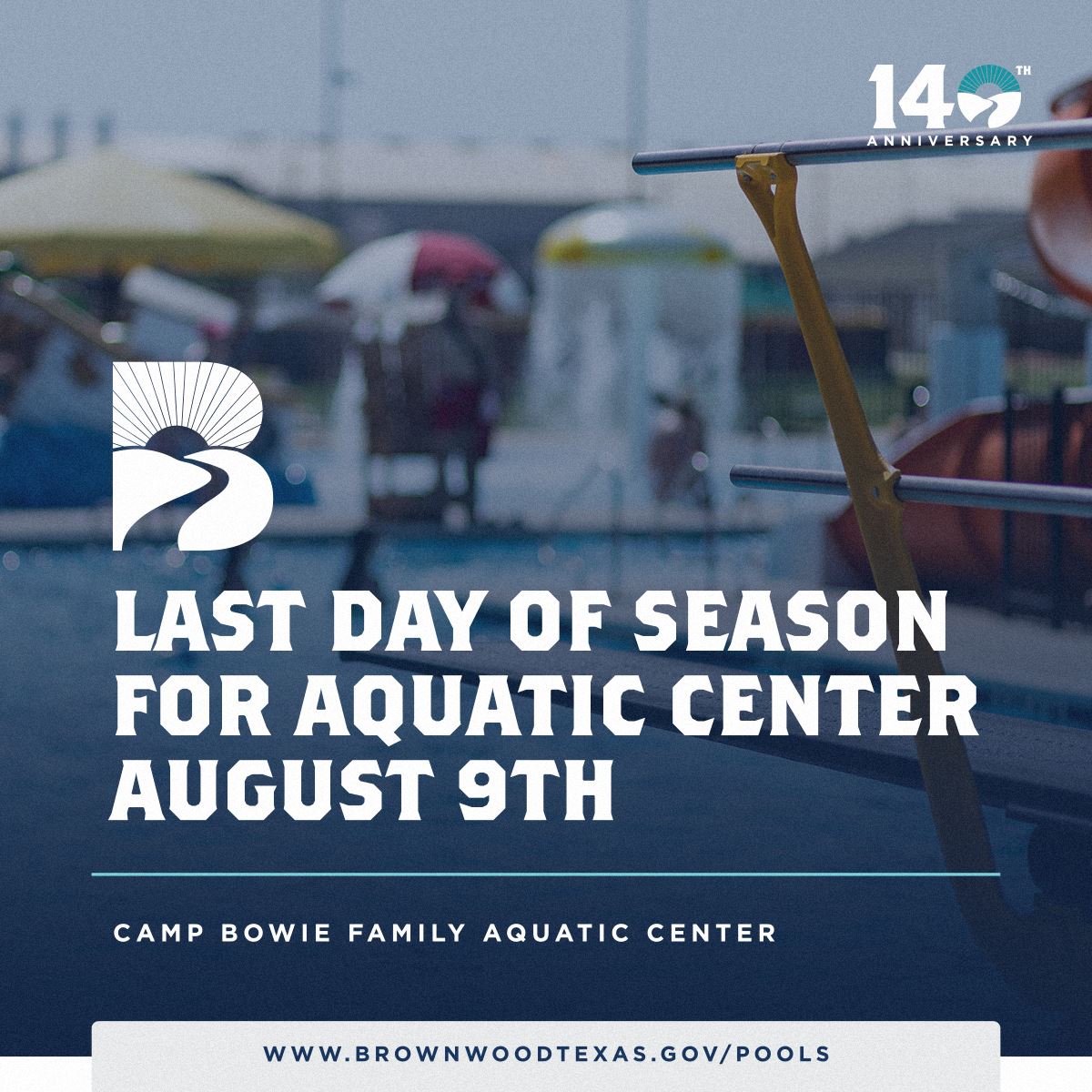 Aquatic Center closing for the season on august 9th 2024
