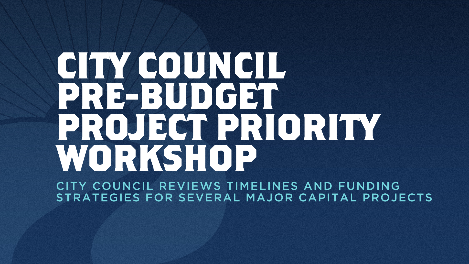 City Council project priority workshop
