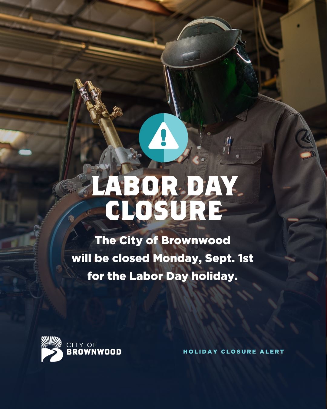 Labor day closure for Monday, September 1st, 2025
